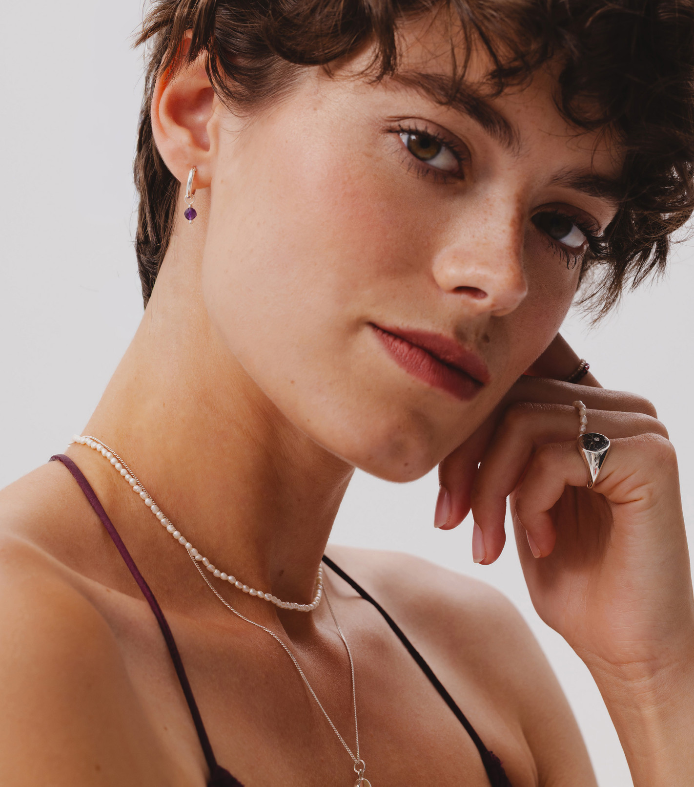 Choker z naturalnych pereł