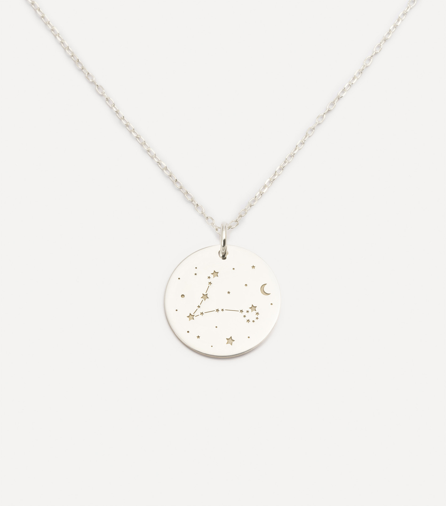 Srebrny łańcuszek ze znakiem zodiaku